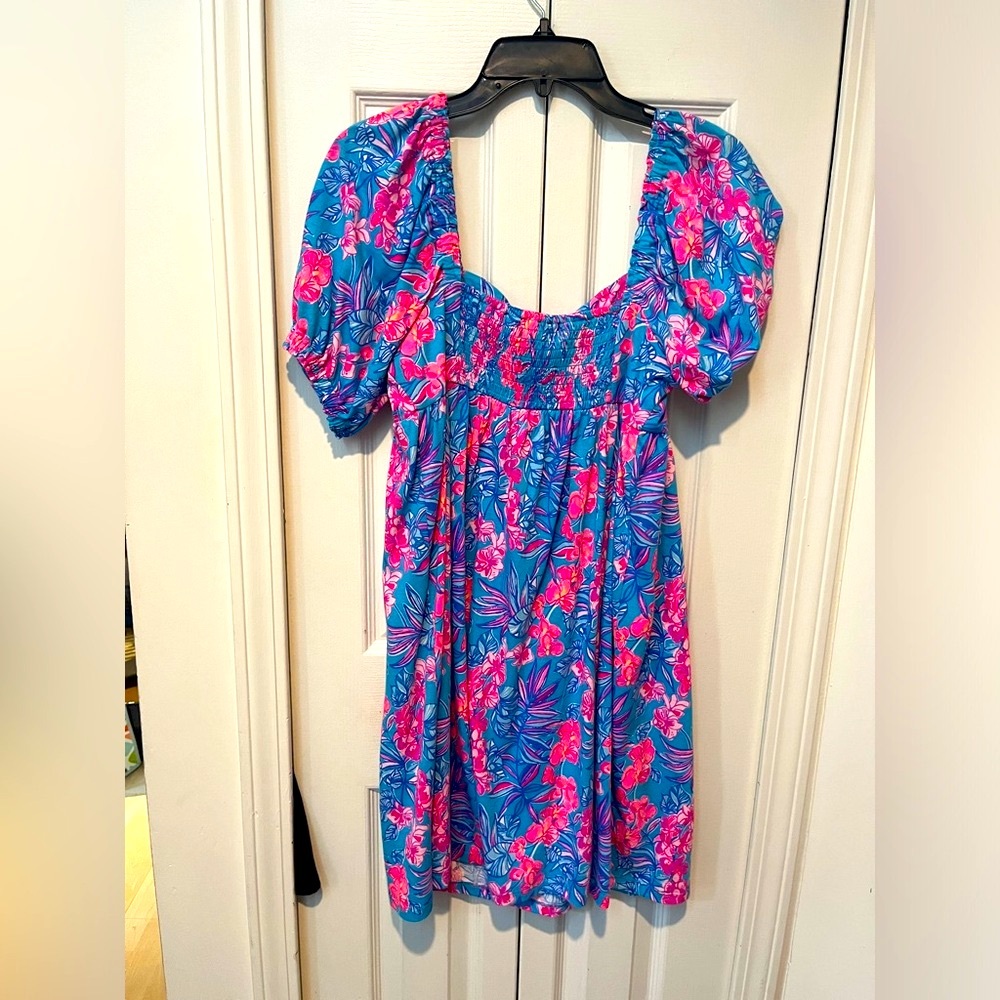 Lily Pulitzer Flowered Knit Dress Medium